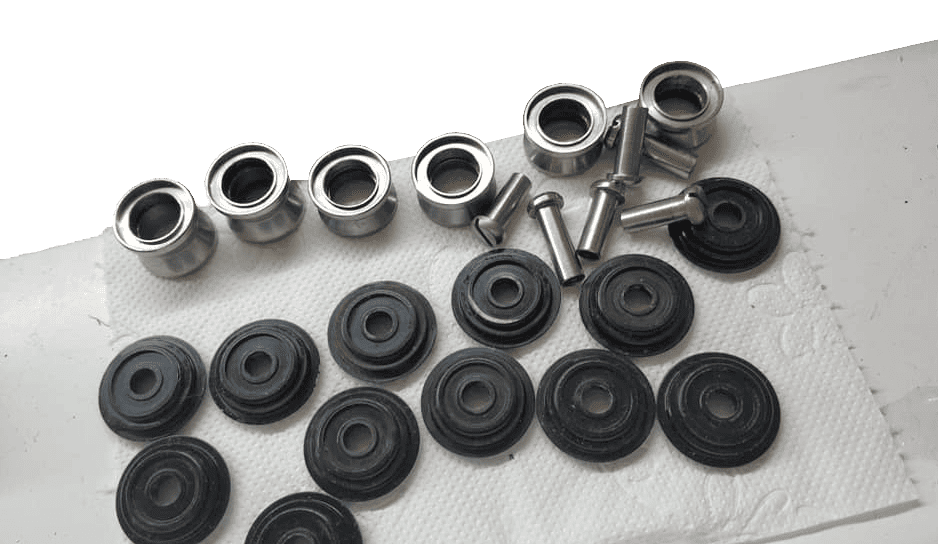 Disassembled roller guides